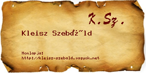 Kleisz Szebáld névjegykártya